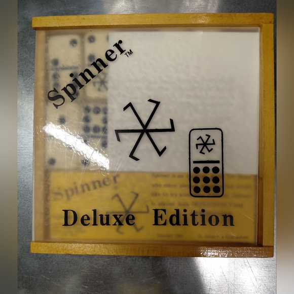 Vintage Spinner Deluxe Edition Chicken Foot Dominoes In Wooden - Picture 1 of 12